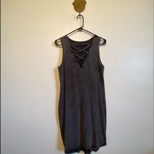 Acid Wash Crisscross Dress